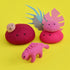 DASHDU - Sassy Stegosaurus - Mini Pink Felt Dinosaur